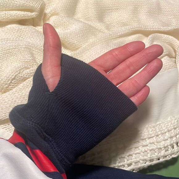 Tommy Hilfiger Sport Navy Blue French Terry Sweatshirt sz M - Picture 5 of 5